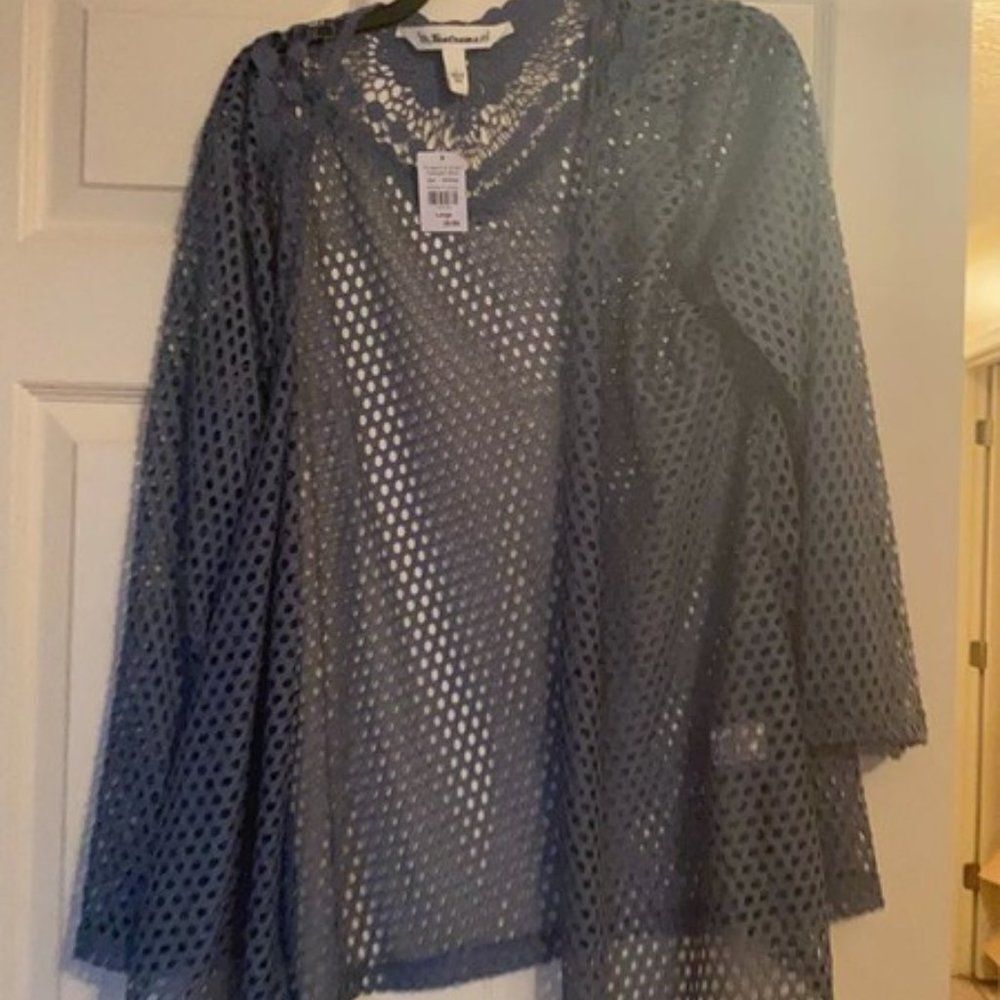 NWT Tantrums large mesh cardigan